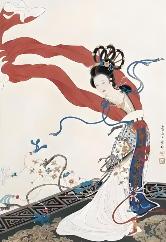 工笔系列-飞天画